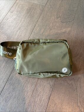 Pure Barre Olive Waist Pouch with Branded Strap